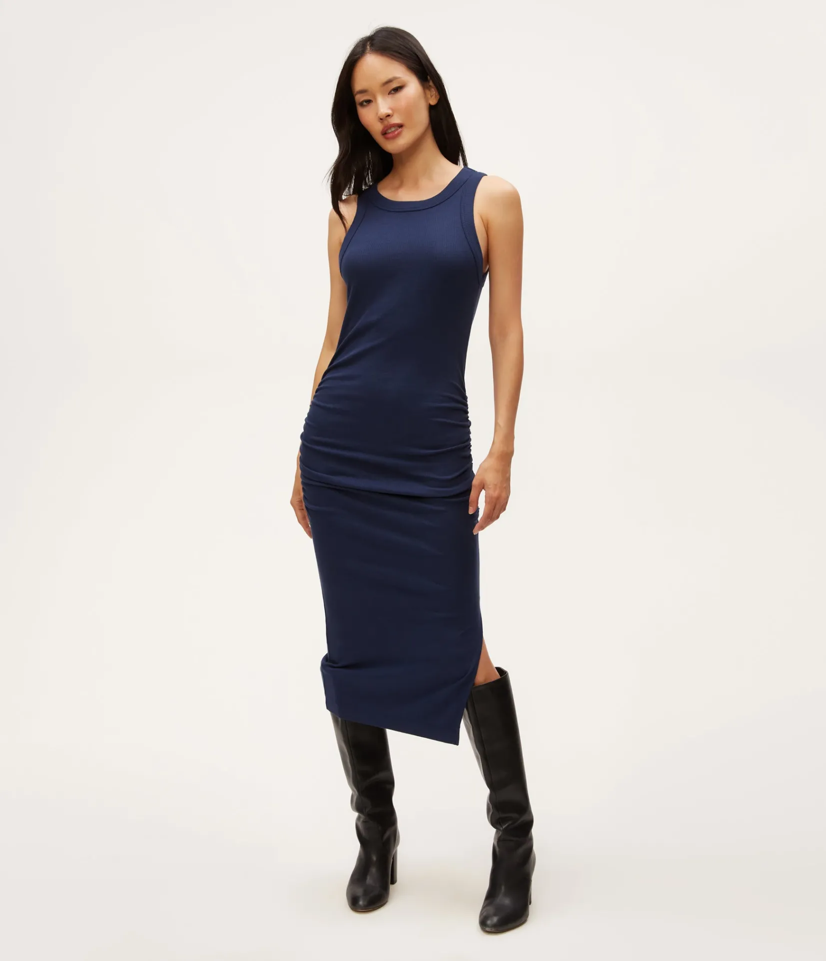 wren_ribbed_midi_dress_4.webp Michael Stars Wren Ribbed Midi Dress- Dresses | Midi Dresses