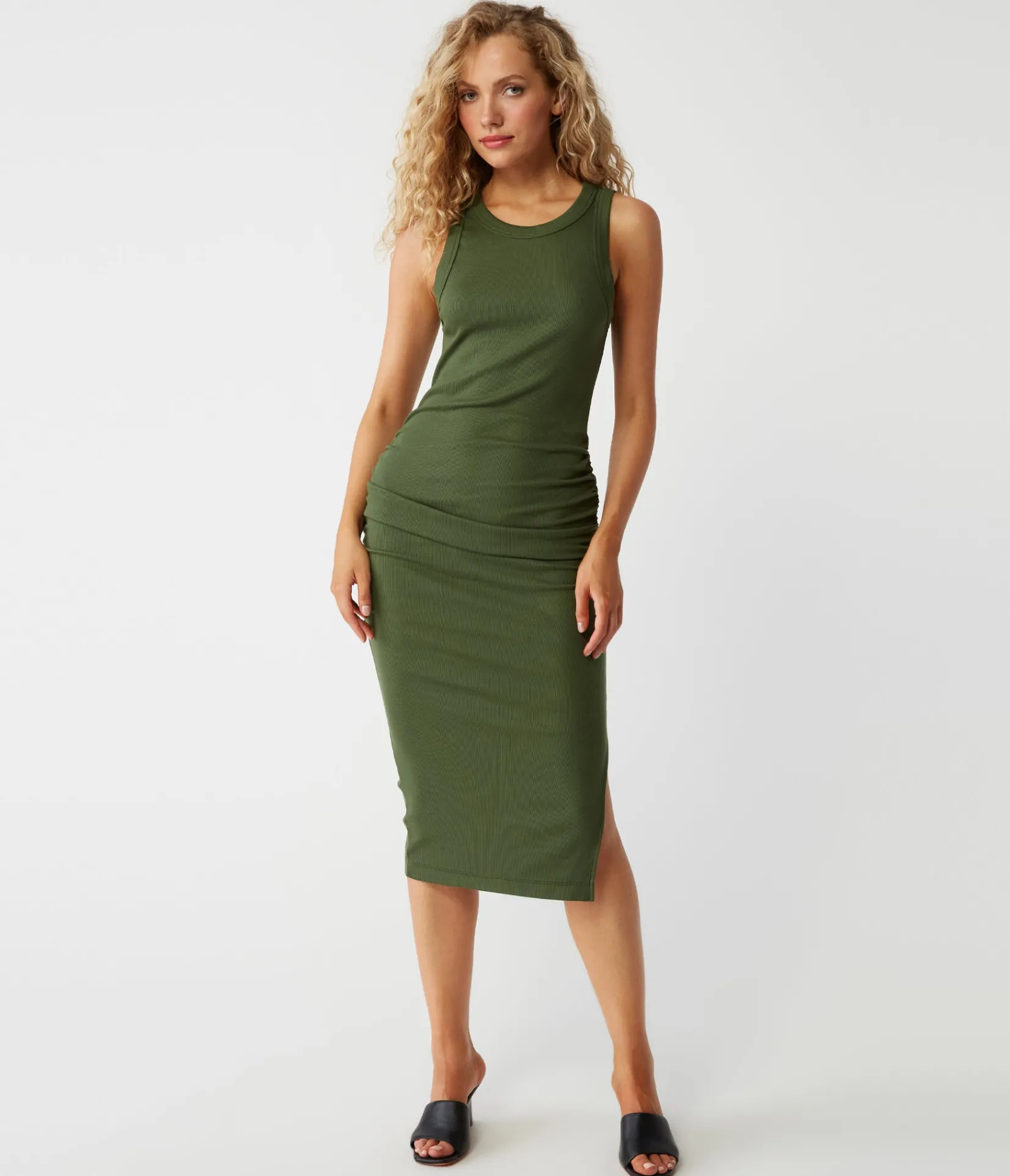 wren_ribbed_midi_dress_40.webp Michael Stars Wren Ribbed Midi Dress- Dresses | Midi Dresses