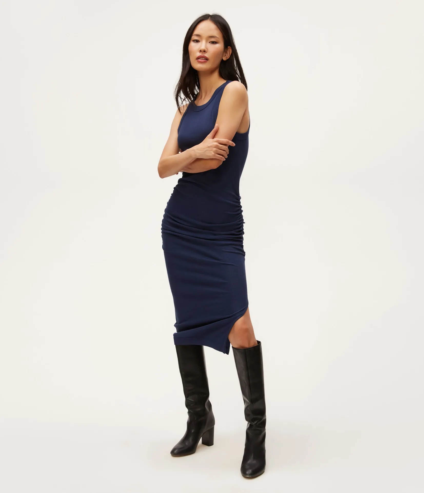wren_ribbed_midi_dress_5.webp Michael Stars Wren Ribbed Midi Dress- Dresses | Midi Dresses