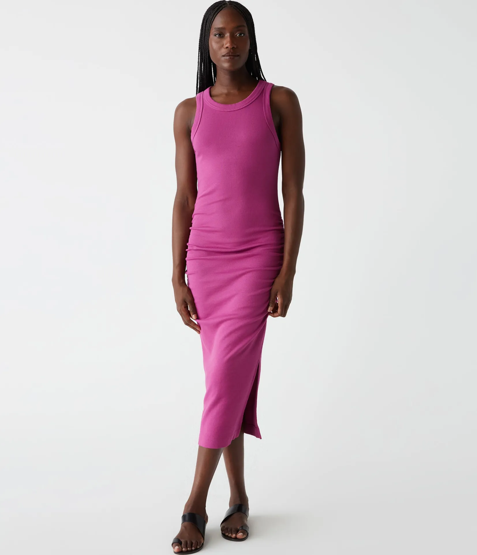 wren_ribbed_midi_dress_56.webp Michael Stars Wren Ribbed Midi Dress- Dresses | Midi Dresses