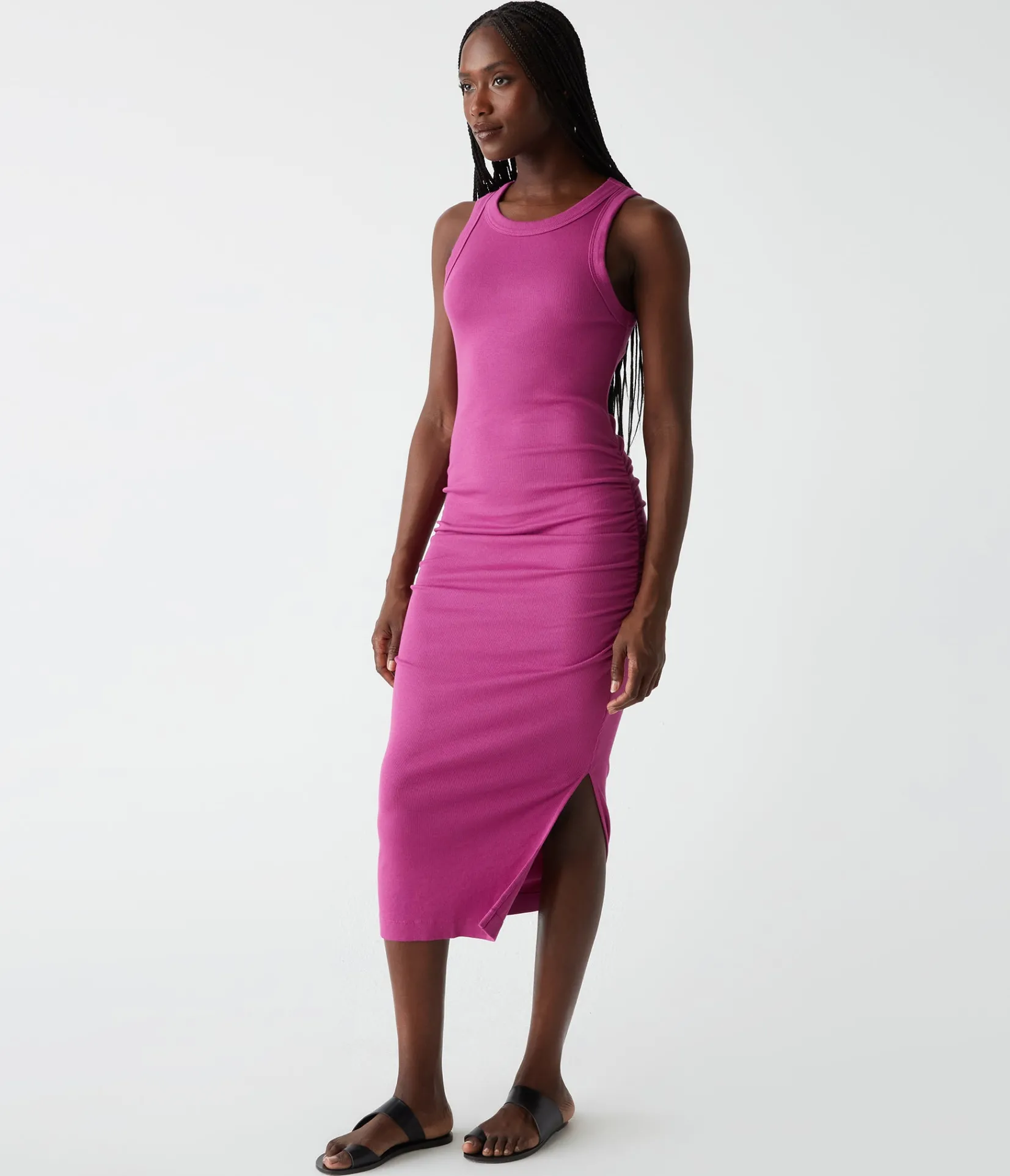 wren_ribbed_midi_dress_57.webp Michael Stars Wren Ribbed Midi Dress- Dresses | Midi Dresses