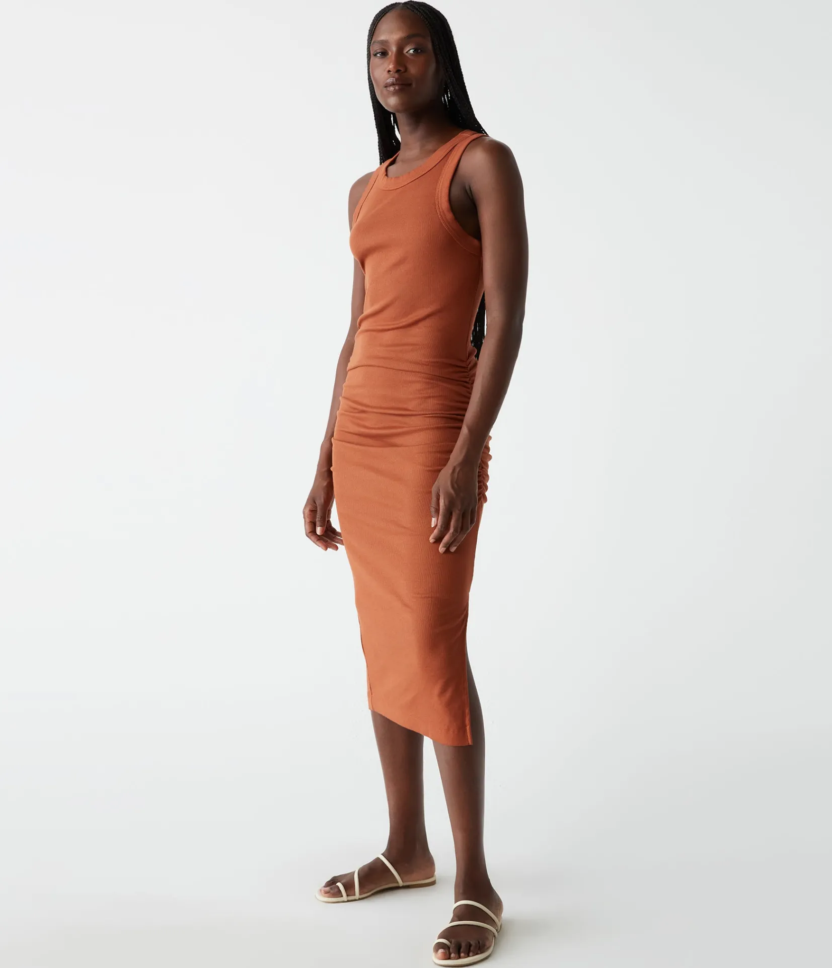 wren_ribbed_midi_dress_61.webp Michael Stars Wren Ribbed Midi Dress- Dresses | Midi Dresses