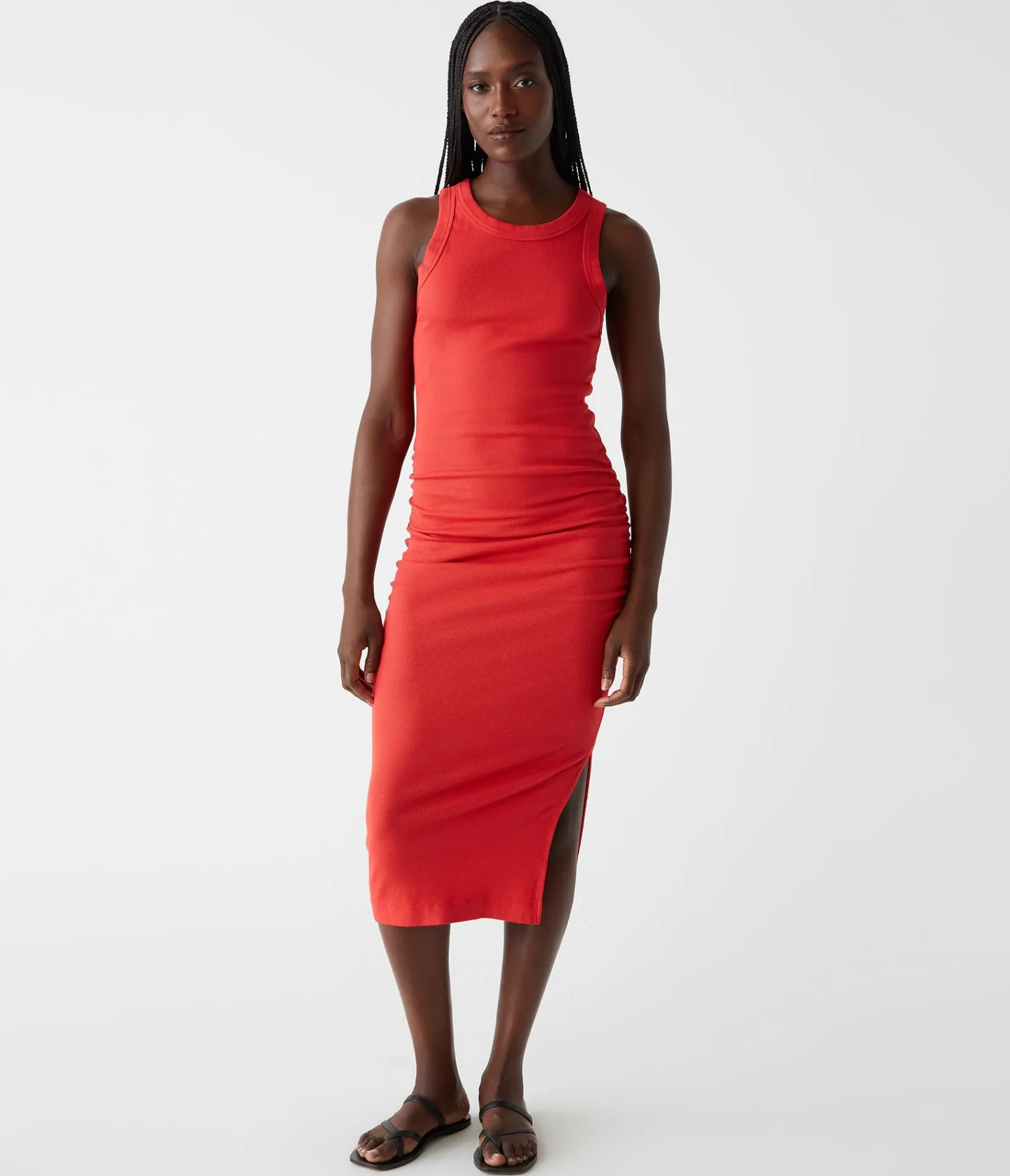 wren_ribbed_midi_dress_64.webp Michael Stars Wren Ribbed Midi Dress- Dresses | Midi Dresses