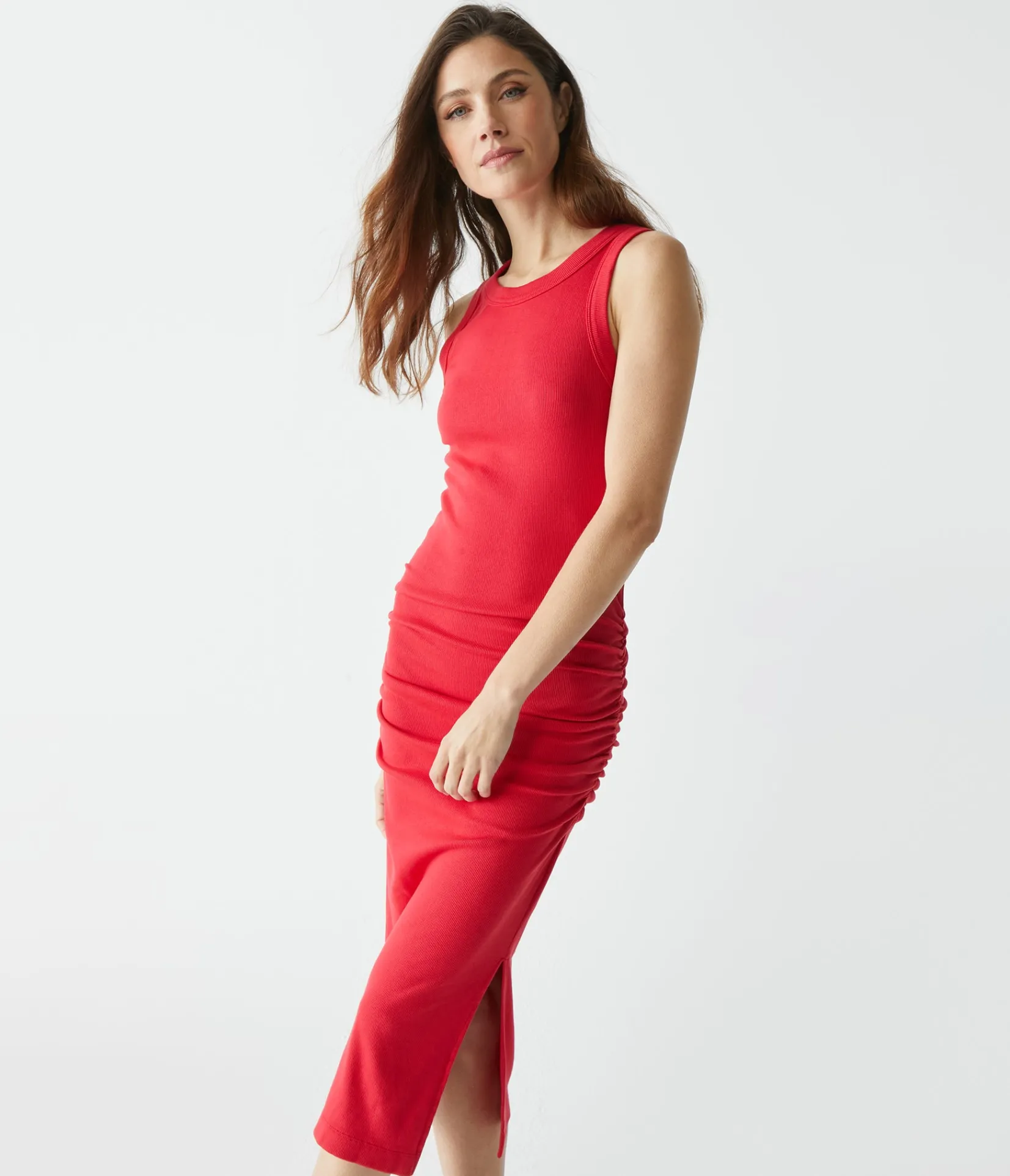 wren_ribbed_midi_dress_67.webp Michael Stars Wren Ribbed Midi Dress- Dresses | Midi Dresses