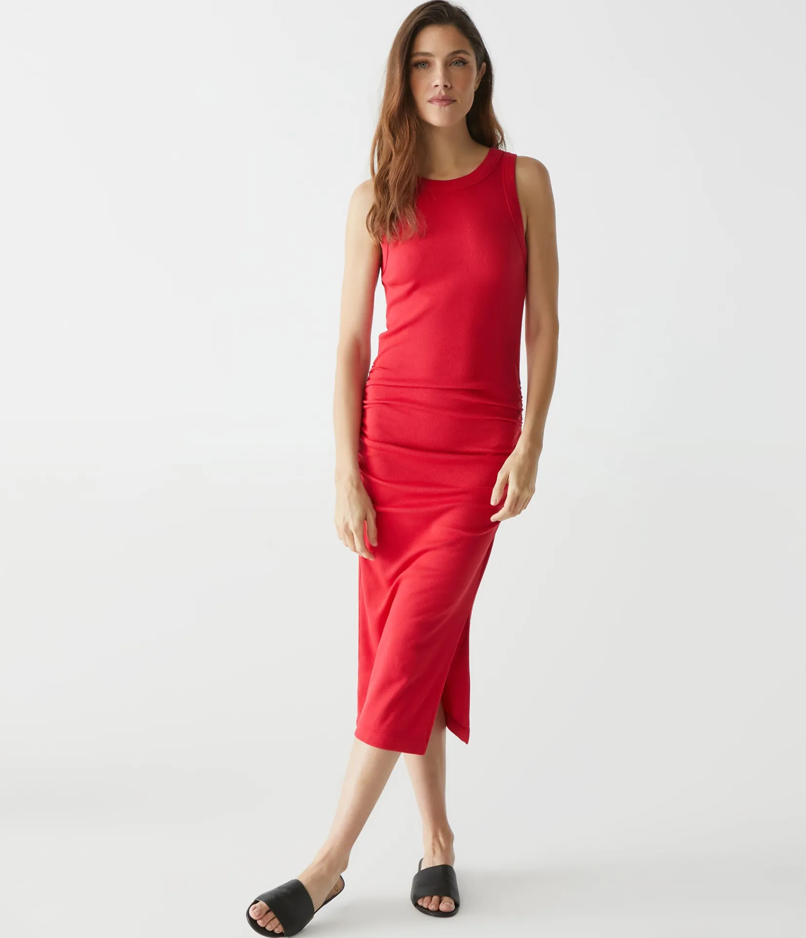wren_ribbed_midi_dress_68.webp Michael Stars Wren Ribbed Midi Dress- Dresses | Midi Dresses