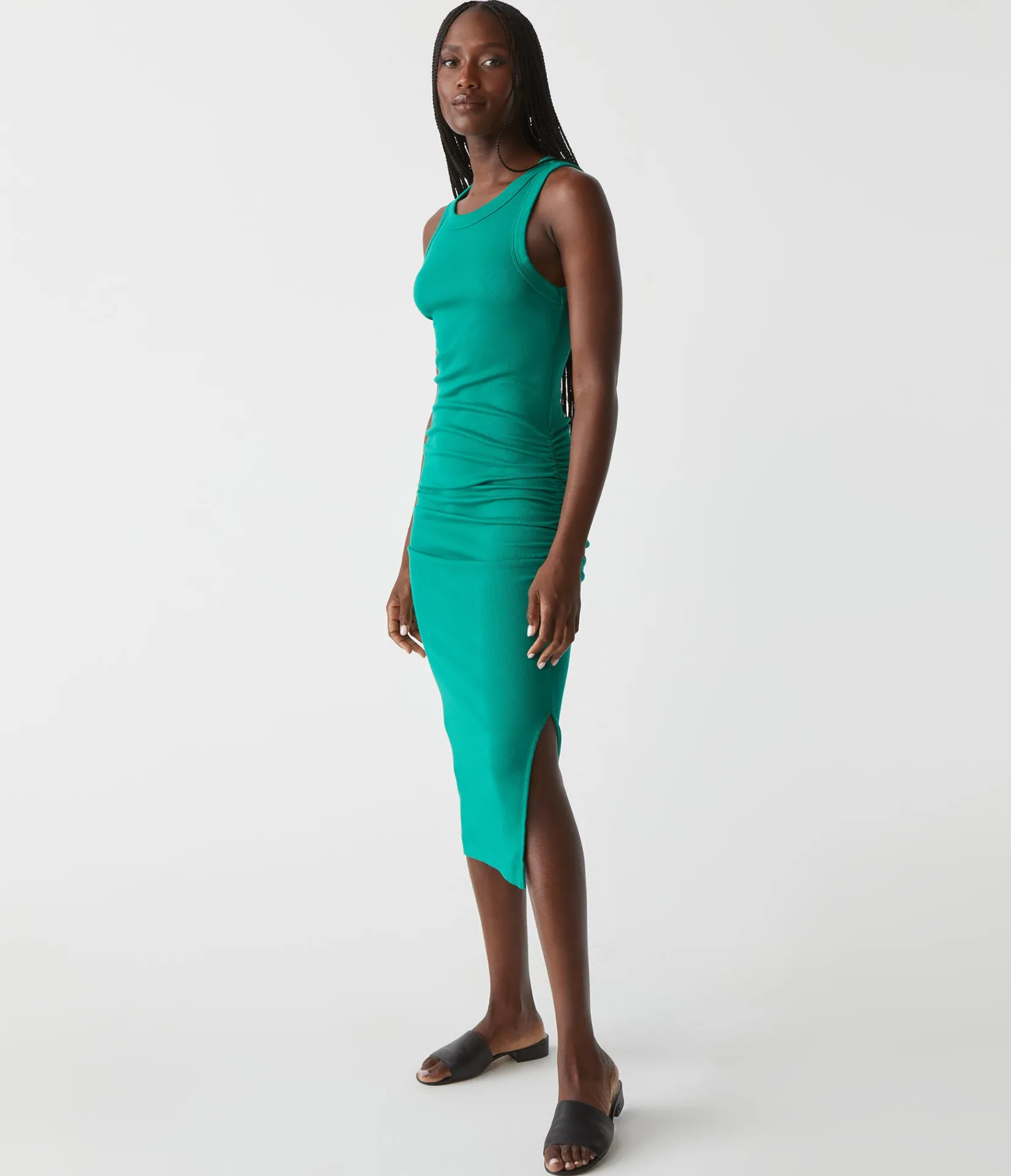 wren_ribbed_midi_dress_73.webp Michael Stars Wren Ribbed Midi Dress- Dresses | Midi Dresses