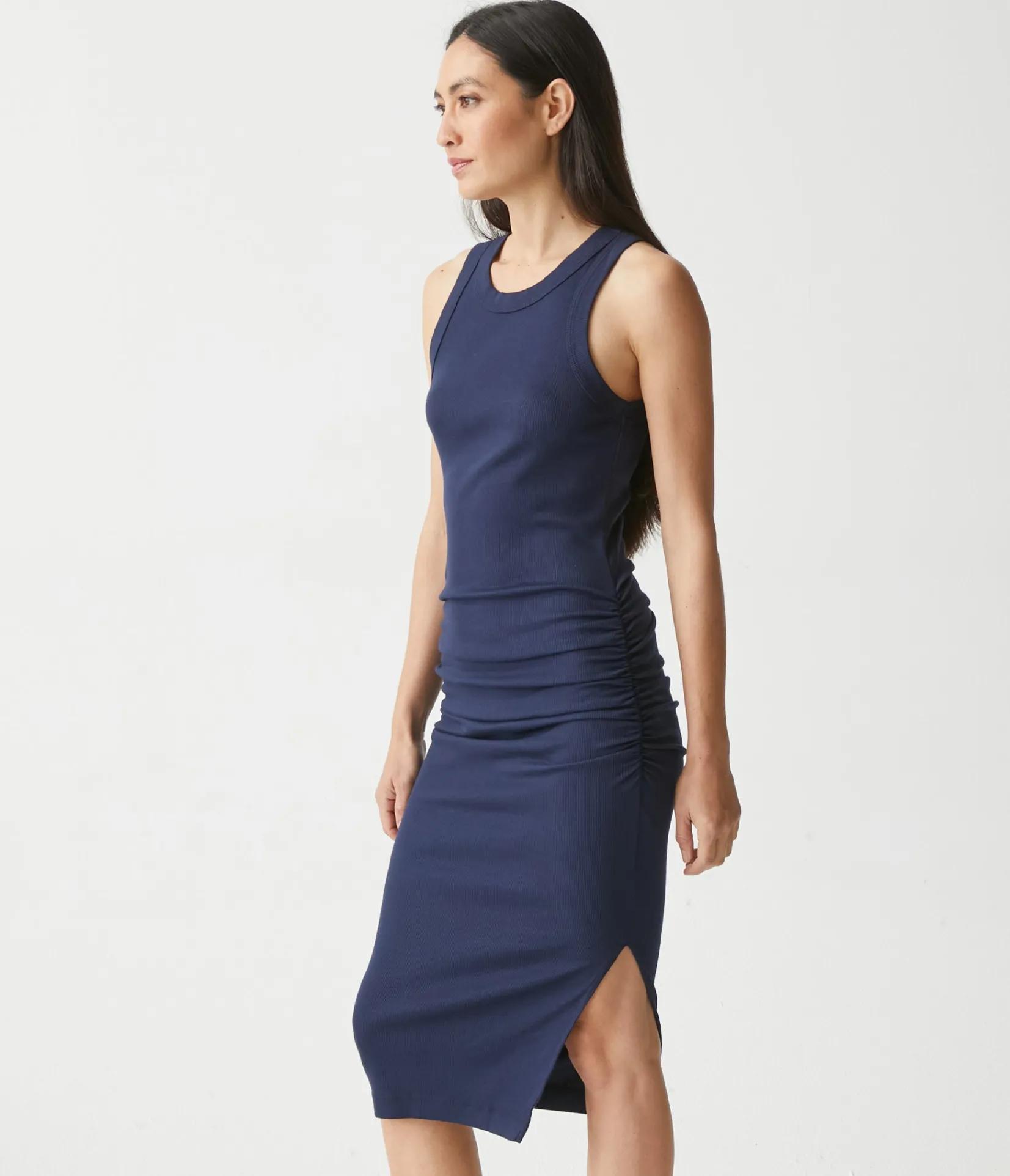 wren_ribbed_midi_dress_77.webp Michael Stars Wren Ribbed Midi Dress- Dresses | Midi Dresses