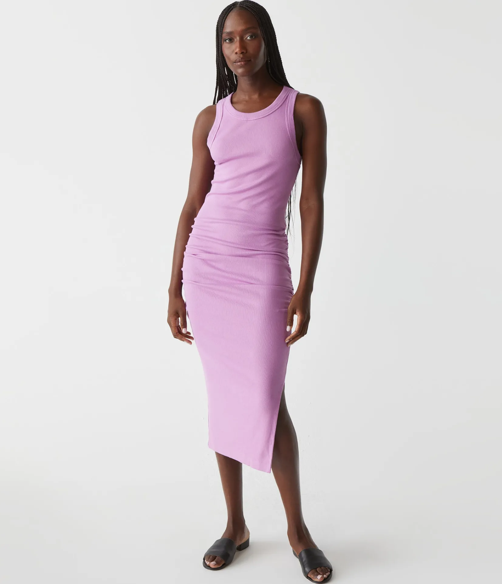 wren_ribbed_midi_dress_84.webp Michael Stars Wren Ribbed Midi Dress- Dresses | Midi Dresses