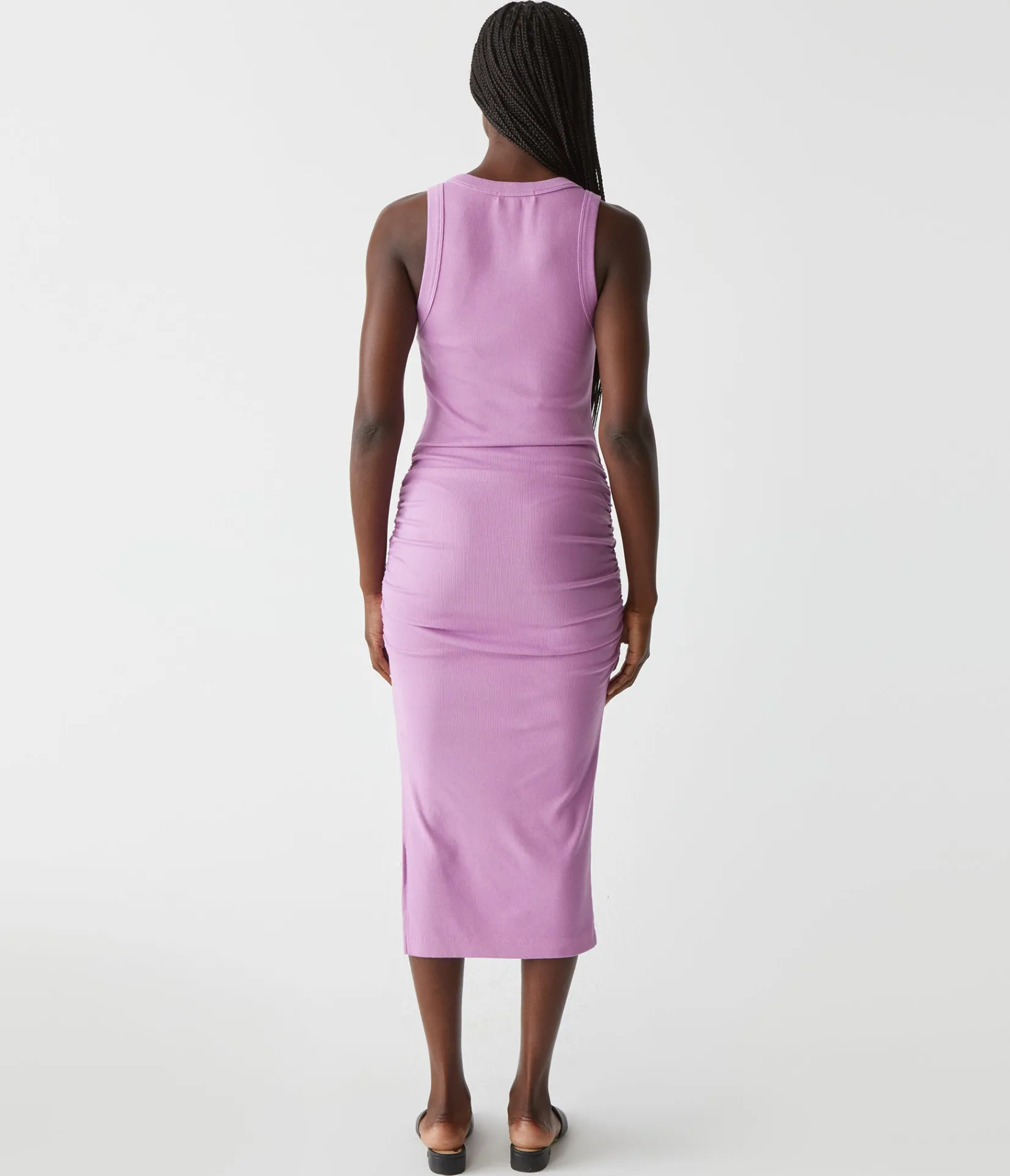 wren_ribbed_midi_dress_86.webp Michael Stars Wren Ribbed Midi Dress- Dresses | Midi Dresses