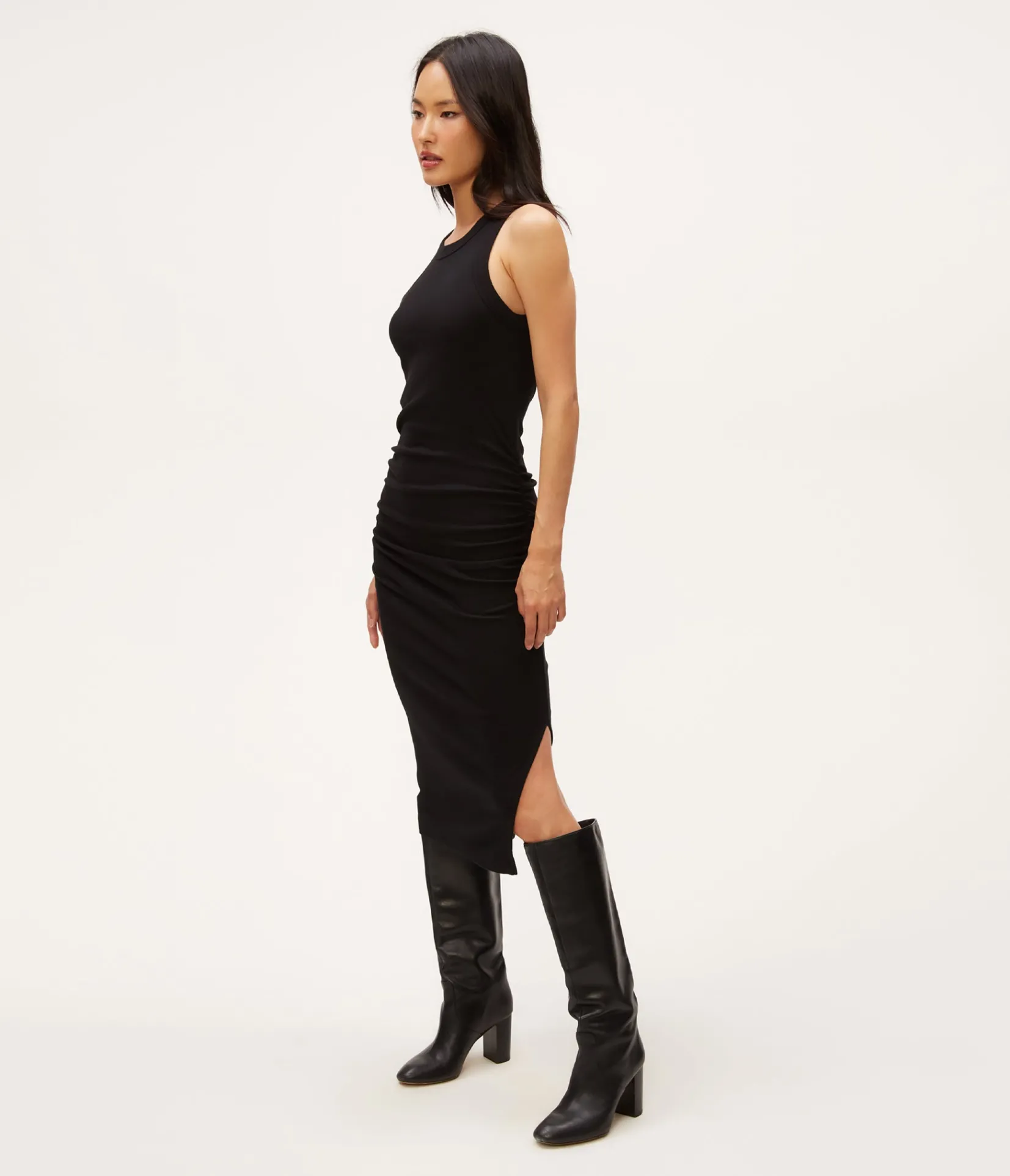 wren_ribbed_midi_dress_9.webp Michael Stars Wren Ribbed Midi Dress- Dresses | Midi Dresses
