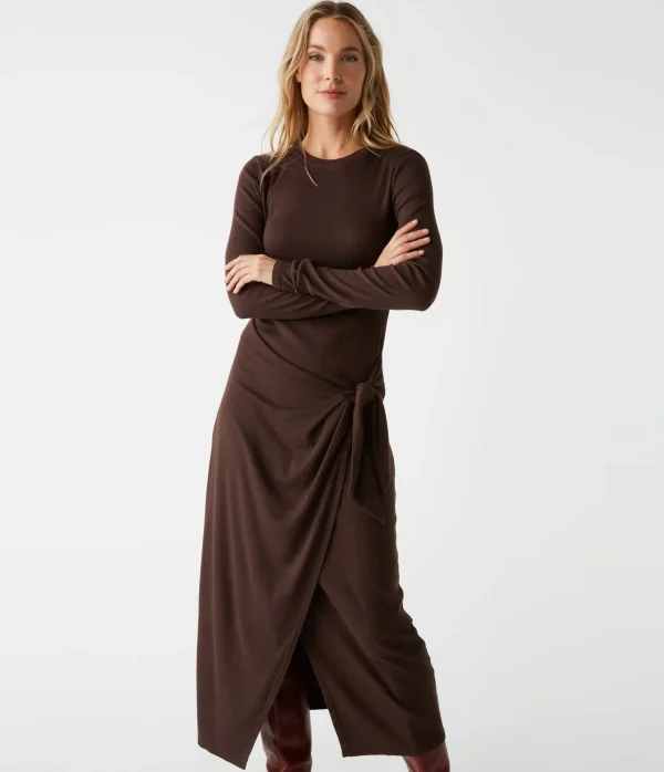 Michael Stars Yessenia Faux Wrap Midi Dress- Dresses | Midi Dresses