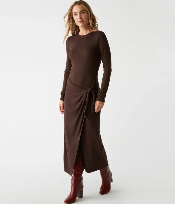 Michael Stars Yessenia Faux Wrap Midi Dress- Dresses | Midi Dresses