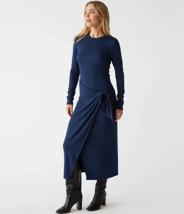 Michael Stars Yessenia Faux Wrap Midi Dress- Dresses | Midi Dresses