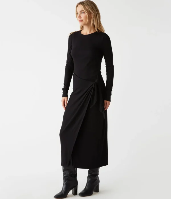Michael Stars Yessenia Faux Wrap Midi Dress- Dresses | Midi Dresses
