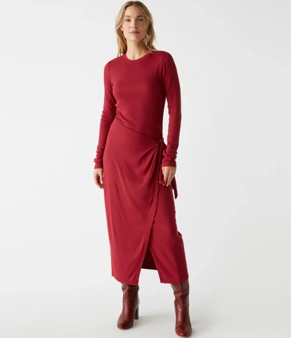 Michael Stars Yessenia Faux Wrap Midi Dress- Dresses | Midi Dresses
