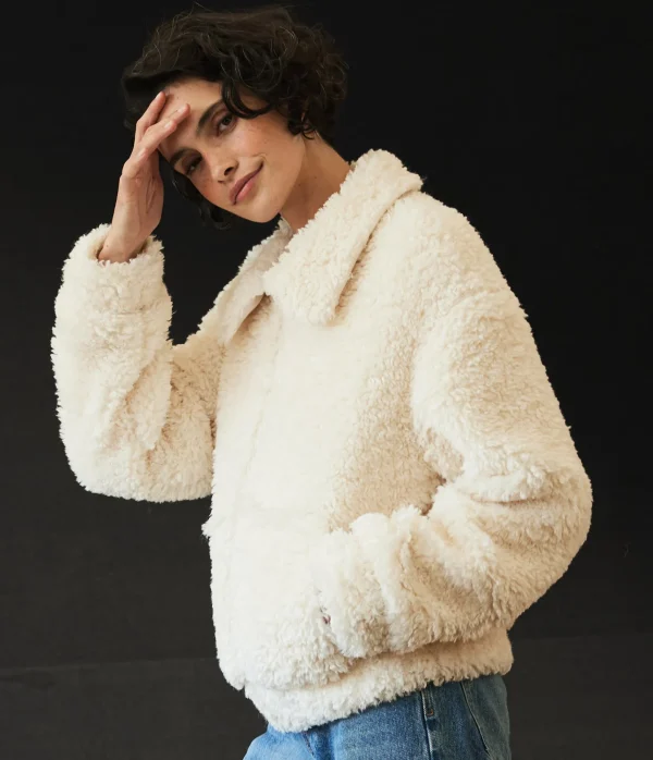 Michael Stars Ziggy Faux Shearling Jacket- Blazers, Jackets & Outerwear