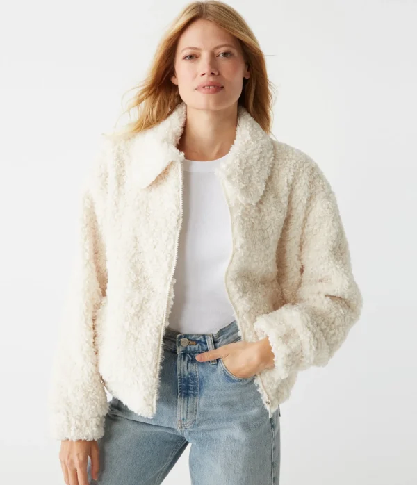 Michael Stars Ziggy Faux Shearling Jacket- Blazers, Jackets & Outerwear
