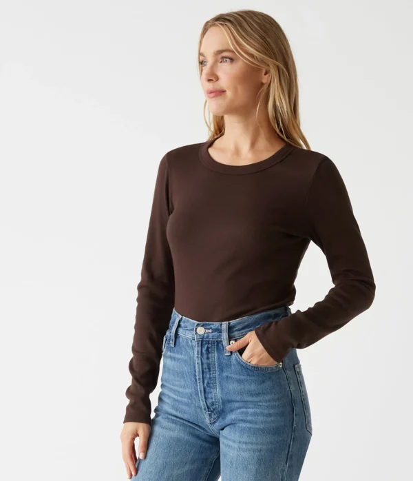 Michael Stars Zola Ribbed Tee- T-Shirts | Ultra Rib T-Shirts