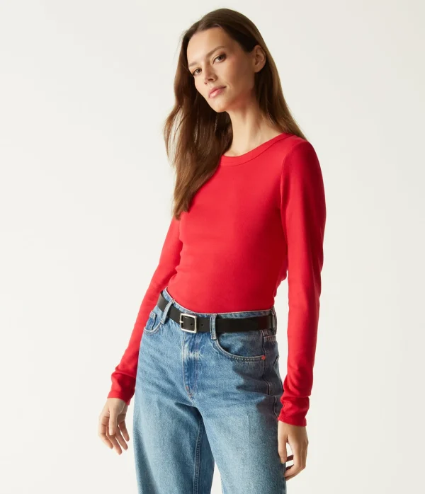 Michael Stars Zola Ribbed Tee- T-Shirts | Ultra Rib T-Shirts