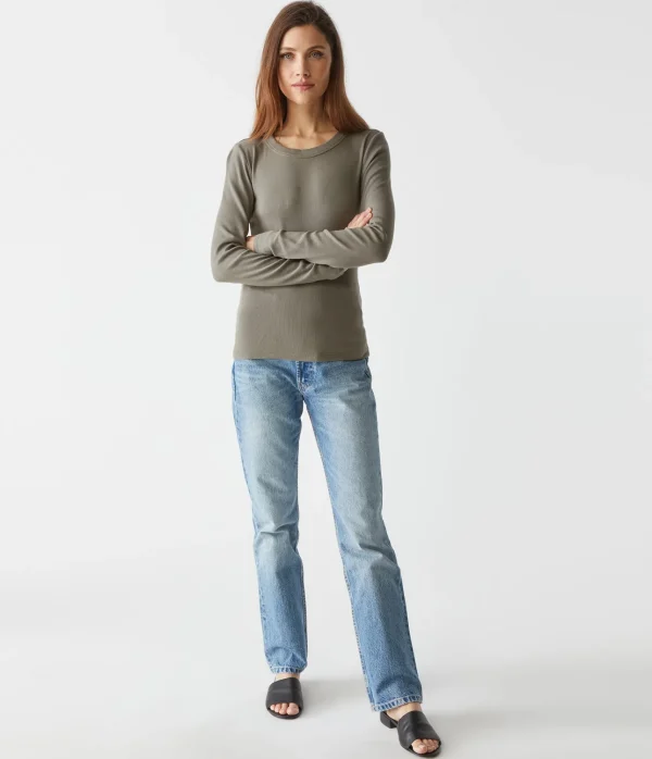 Michael Stars Zola Ribbed Tee- T-Shirts | Ultra Rib T-Shirts