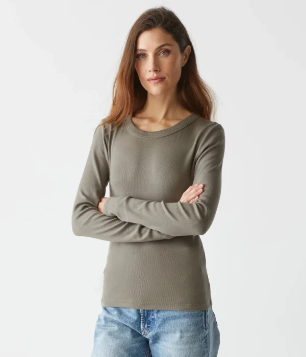 Michael Stars Zola Ribbed Tee- T-Shirts | Ultra Rib T-Shirts