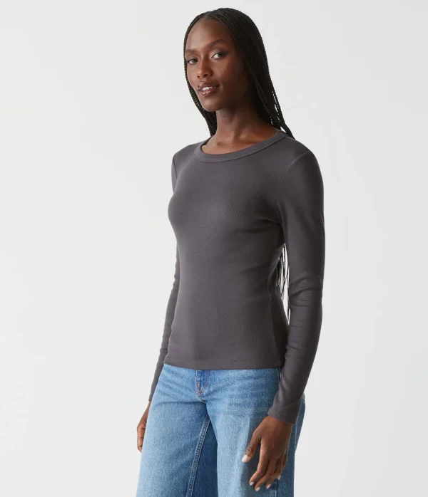 Michael Stars Zola Ribbed Tee- T-Shirts | Ultra Rib T-Shirts