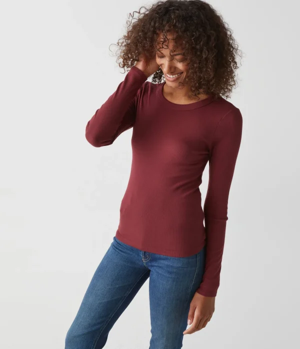Michael Stars Zola Ribbed Tee- T-Shirts | Ultra Rib T-Shirts