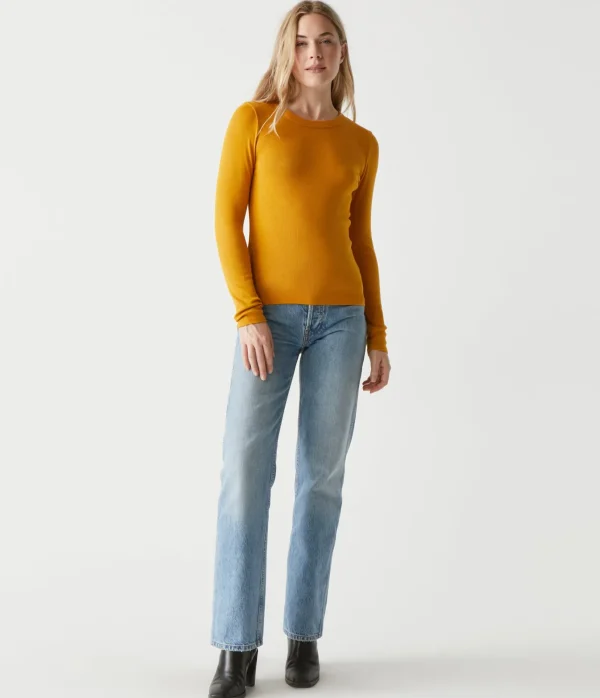 Michael Stars Zola Ribbed Tee- T-Shirts | Ultra Rib T-Shirts