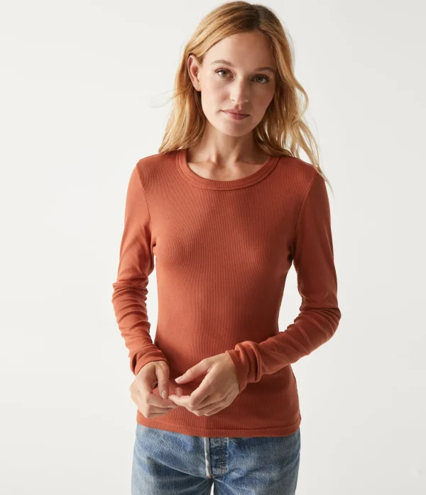 Michael Stars Zola Ribbed Tee- T-Shirts | Ultra Rib T-Shirts