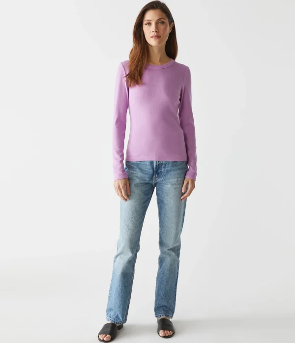 Michael Stars Zola Ribbed Tee- T-Shirts | Ultra Rib T-Shirts