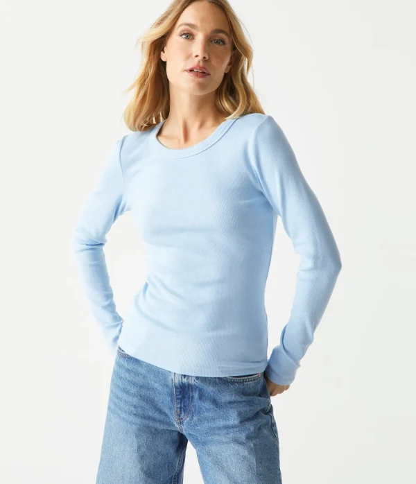 Michael Stars Zola Ribbed Tee- T-Shirts | Ultra Rib T-Shirts