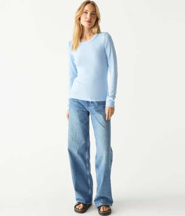 Michael Stars Zola Ribbed Tee- T-Shirts | Ultra Rib T-Shirts