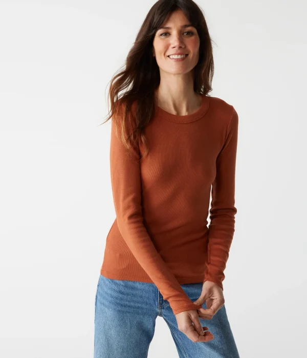 Michael Stars Zola Ribbed Tee- T-Shirts | Ultra Rib T-Shirts